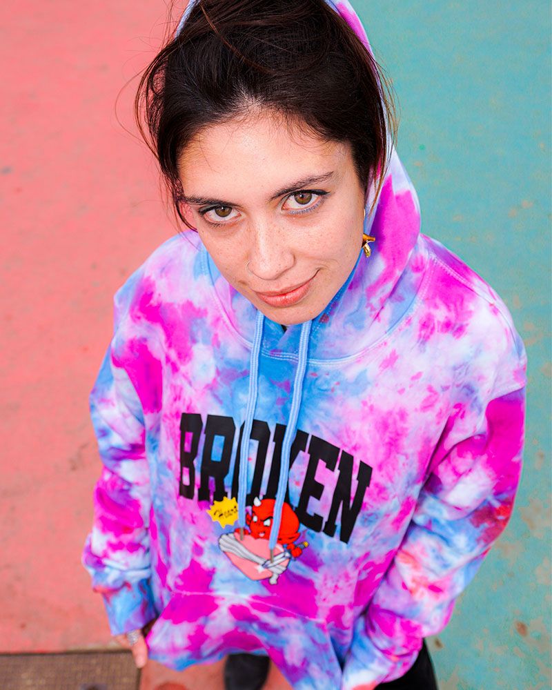 Sudadera Broken heart tie dye