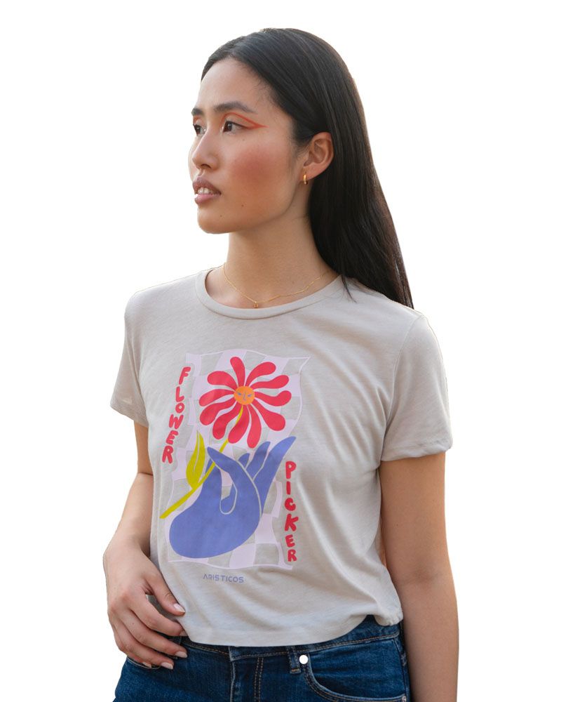 Camiseta Corta Flower Picker