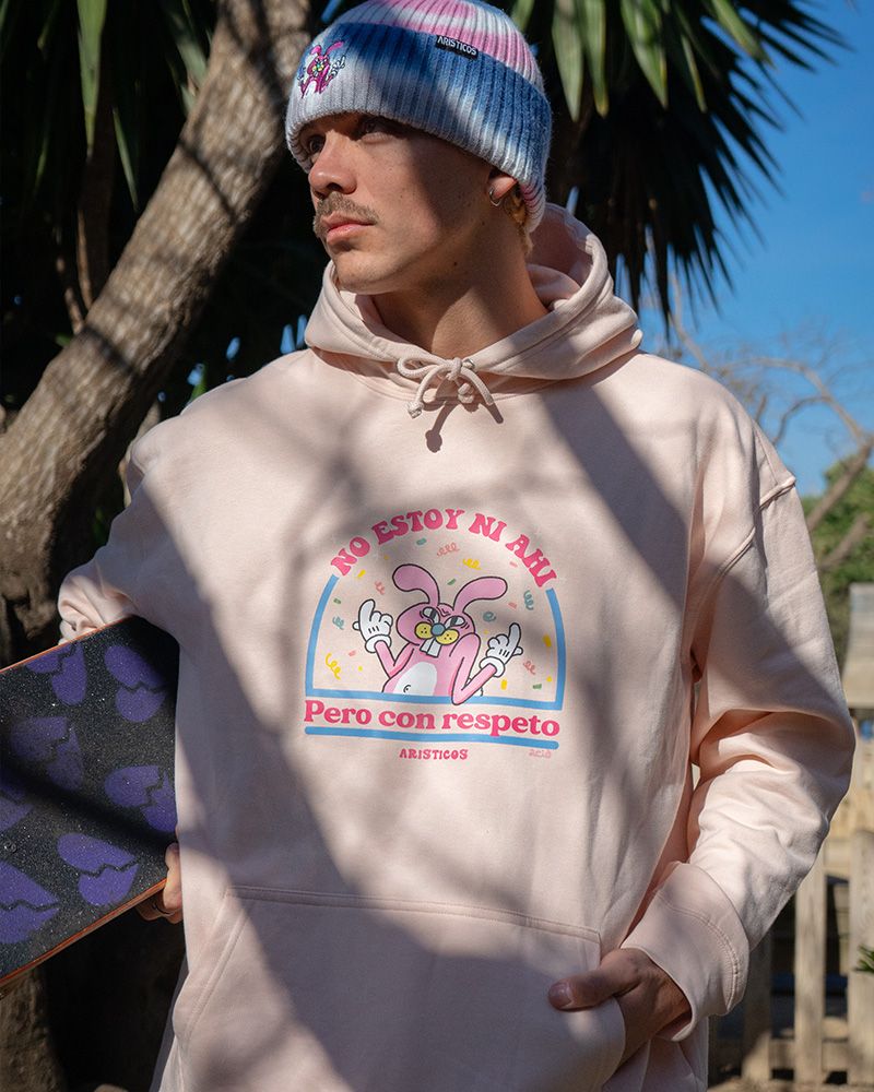 Sudadera con capucha rosa – No estoy ni ahí